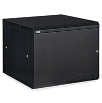 9U LINIER® Swing-Out Wall Mount Cabinet - Solid Door