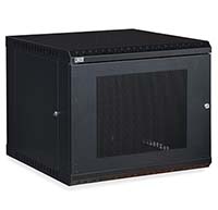 9U LINIER® Fixed Wall Mount Cabinet - Vented Door