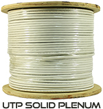 Cat 6A 10GS, UTP, Plenum Rated (CMP), Solid Cond. Cable - 1000 Ft by ABA Elite