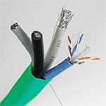 Cat 6 x 2 / RG6 Quad x 2 Combo Riser Rated Cable (CMR) - GREEN - 500ft 