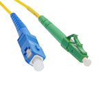 Stock 1 meter to LC APC to SC UPC Singlemode Simplex Fiber Optic Patch Cable