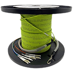 2 Strand Indoor Plenum Rated Multimode 10/40/100/400 GIG OM5 50/125 Custom Pre-Terminated Fiber Optic Cable Assembly - Made in the USA by QuickTreX®