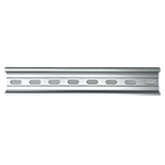 8 Inch Long Slotted Aluminum DIN Rail for Mounting DIN Rail Mountable Industrial Network Switches, Media Converters, and Power Supplies with 8 Mounting Holes - RoHS Compliant - 35mm Wide by 7.5 High