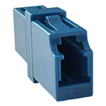 LC UPC Simplex Singlemode Fiber Optic Coupler without Flange - Blue