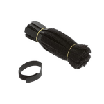 6 Inch Hook and Loop Cable Ties 1/2 Inch Wide Adjustable Reusable Nylon Wrap Straps Black 50 Pack