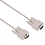 15Ft DB9 Male to Male Serial Cable Fully Shielded With Molded Connectors