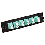 12 Fiber LC Multimode 50/125 OM3/4 LGX Fiber Optic Adapter Panel by Multilink®