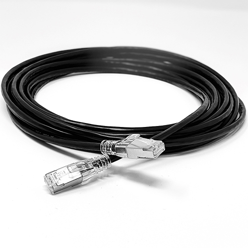 Cat 6A 10G 28AWG Slimline Mini Shielded Premium Custom Ethernet Patch Cable