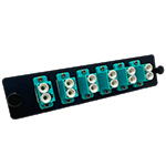 12 Fiber LC Multimode 50/125 OM3/4 LGX Fiber Optic Adapter Panel by QuickTreX®
