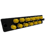 12 Fiber ST Universal LGX Fiber Optic Adapter Panel for Singlemode and Multimode Fiber by QuickTreX®