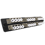 24 Fiber LC Multimode 62.5/125 OM1 LGX Fiber Optic Adapter Panel by QuickTreX®