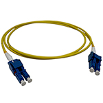Stock 1 meter LC UPC Uniboot to LC UPC Uniboot Armored Singlemode OS2 Duplex Plenum Rated OFCP Fiber Optic Patch Cable by QuickTreX®