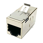 QuickTreX&reg; Premium Cat 6A 10 GIG Shielded Inline RJ45 Keystone Mount Component Rated Coupler - TAA Compliant - RoHS Compliant and UL Listed