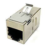 QuickTreX&reg; Premium Cat 6E Shielded Inline RJ45 Keystone Mount Component Rated Coupler - TAA Compliant - RoHS Compliant and UL Listed
