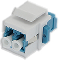 LC UPC Duplex Singlemode Fiber Optic Keystone Coupler by QuickTreX