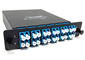 MTP® 24 Fiber (1 X 24 MTP Male) to 24 LC (12 Duplex Adapters) Singlemode Low Loss LGX Cassette with Genuine US Conec® Connectors by QuickTreX®