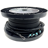 Indoor/Outdoor Ultra Thin Armored MTP OM4 10/40/100 Gig Fiber Trunk Cables