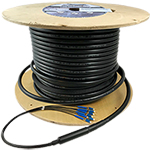 8 Strand Corning ALTOS Outdoor (OSP) Armored Direct Burial Rated Singlemode Custom Pre-Terminated Fiber Optic Cable Assembly with Corning® Glass - Made in the USA by QuickTreX®
