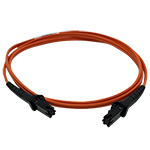 MTRJ to MTRJ Plenum Rated Multimode OM2 50/125 Premium Custom Duplex Fiber Optic Patch Cable with Corning® Glass - Made in the USA by QuickTreX®