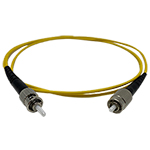 ST to FC Plenum Rated Singemode 9/125 Premium Custom Simplex Fiber Optic Patch Cable with Corning® Glass - Made in the USA by QuickTreX®