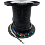 24 Fiber MTP (2 x 12) Indoor/Outdoor Multimode 10/40/100 GIG OM4 50/125 Custom Fiber Optic MTP Trunk Cable Assembly - Made in USA by QuickTreX® with Genuine US Conec® Connectors and Corning® Glass