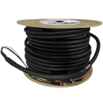 2 Strand Indoor/Outdoor Plenum Rated Interlocking Armored Multimode OM1 62.5/125 Custom Pre-Terminated Fiber Optic Cable Assembly - Made in the USA by QuickTreX®