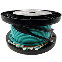 OM3 50/125 Multimode Ultra Thin Indoor Armored Pre-Terminated Fiber Optic Assemblies