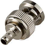 BNC Male Crimp Connector by QuickTreX&reg; RG58/U Cable Group C N,G,D; For Cables: LMR-195, LMR-200LLPX, RG-58, Belden 7806A