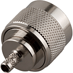 N Male Crimp N,G,T Connector by QuickTreX&reg; For Cables: LMR-195, LMR-200LLPX, RG-58, Belden 7806A