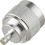 N Male Crimp S,G,T Connector by QuickTreX&reg; For Cables: LMR-195, LMR-200LLPX, RG-58, Belden 7806A