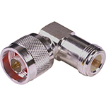 N Male-N Female; R/A Adapter by QuickTreX&reg; - Silver Body Plating, Gold Contact Plating, Teflon Dielectric