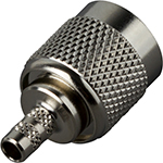 TNC Male Crimp 50 ohms Connector by QuickTreX&reg; RG-58/U Cable Group C N,G,D; For Cables: LMR-195, LMR-200LLPX, RG-58, Belden 7806A