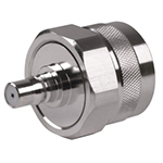 N Male-QMA Female Low PIM Adapter by QuickTreX&reg; - White Bronze Body Plating, Silver Contact Plating, Teflon Dielectric