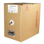 QuickTreX&reg; RG6 Quad Shielded CCS Riser Rated Coax Cable - Black 500 FT
