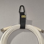One Inch Wide by 6 CableCarrier with Black Triangle Carabiner - 5 Pack