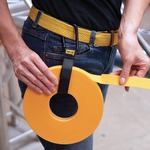 One Inch Wide by 9 CableCarrier with Black Carabiner - 10 Pack