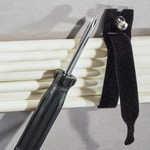 12 Inch by 5/8 wide Rip-Tie Lite Cable Ties Screw Mount and End Grommet - 5-Pack