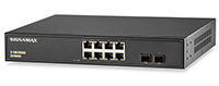 8 Port Gigabit PoE+ Unmanaged Network Switch with 2 Gigabit SFP Ports - 100 Series by Signamax