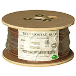 18/3 Riser Rated (CMR) Thermostat Cable Solid Copper PVC - BROWN - 500ft 