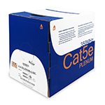 Cat 5E Unshielded (UTP) Solid Conductor 24 AWG 350MHz CMP Plenum Ethernet Cable 1000 Ft
