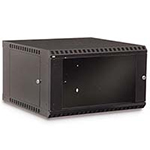 6U LINIER® Fixed Wall Mount Cabinet - Glass Door