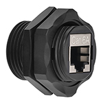 Cat 6A Commercial-Grade Outdoor IP68 Rated Shielded Bulkhead Panel Mount Coupler