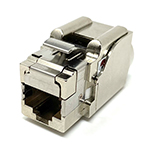 QuickTreX&reg; Premium Cat 6A Shielded 10 GIG Rated Keystone Jack - 90 Degree Punch Down - TAA Compliant - RoHS Compliant and UL Listed