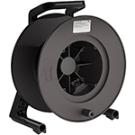 Schill GT 310 Professional Cable Reel - Open w/ Feed-Through Hole, Grommet, and Clamp in Core for Unconnectorized Cable Entry / Strain Relief and Second 43mm Hole for Larger Preconnectorized Cable Assemblies