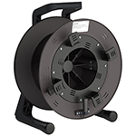 Schill GT 450 Professional Cable Reel w/ Auxiliary Spool w/ Velcro Strap, Feed-Through Hole, Grommet, and Clamp in Core for Unconnectorized Cable Entry / Strain Relief and Second 60mm Hole for Larger Preconnectorized Cable Assemblies