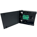 Heavy Duty Steel 1 panel Wall Mount Fiber Optic Enclosure with LGX Chassis, Wire Management, and Removable 12 Fiber Splice Tray by QuickTreX®