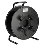 Schill HT 480 Classic Steel Cable Reel w/ Auxiliary Spool w/ Velcro Strap and Feed-Through Hole, Grommet, and Clamp in Core for Cable Entry / Strain Relief