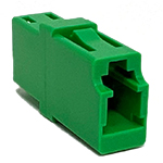 LC APC Simplex Singlemode Fiber Optic Coupler without Flange - Green