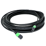 Stock Indoor/Outdoor 10 Meter 12 Fiber (1 X 12) MPO APC Female to MPO APC Female Singlemode LSZH Rated Fiber Optic Trunk Cable - Method B (Fully Flipped) by QuickTreX