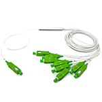 1 X 8 SC APC Singlemode Mini 0.9mm Fiber Optic PLC Splitter - 1 Meter